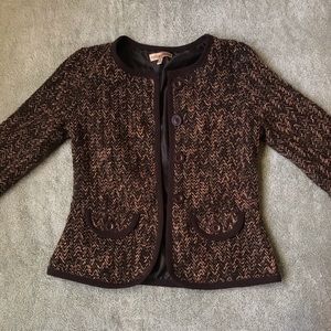 Notations jewel neckline blazer